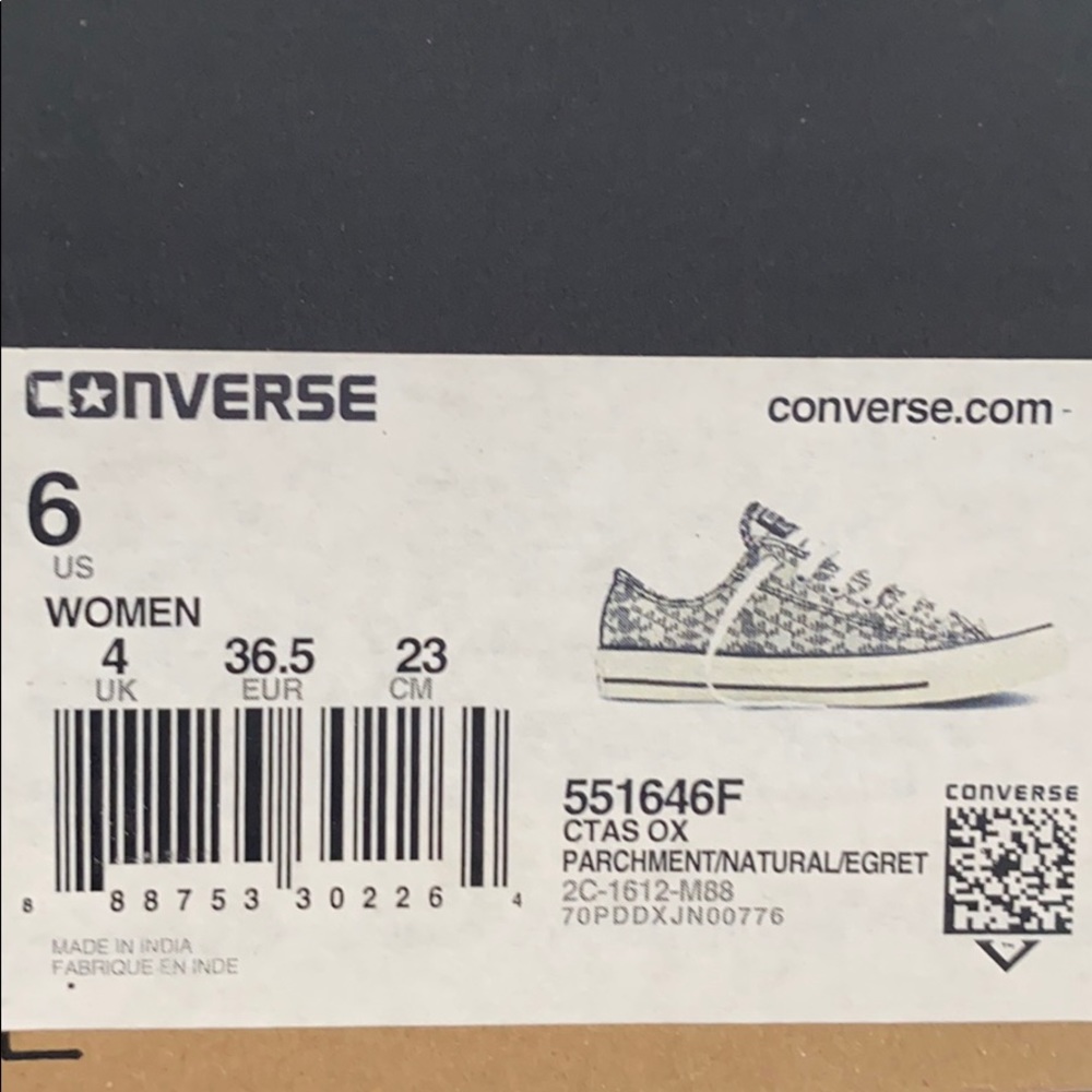 Converse Ctas OX Parchment/Natural Egret LT W - Picture 9 of 9